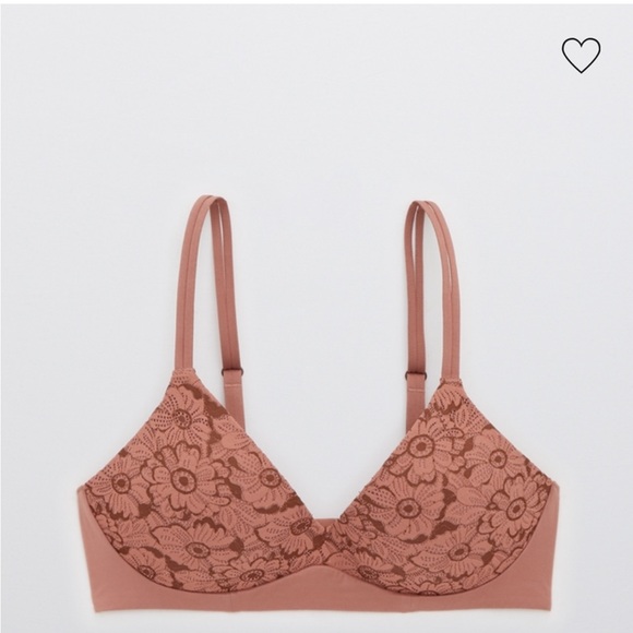 AERIE REAL BLOSSOM WIRELESS PUSH UP BRA 38D nwt #25 - Picture 3 of 6